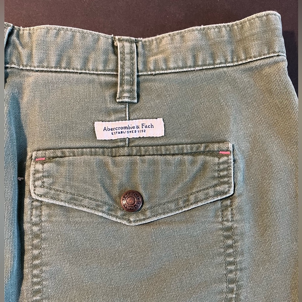 Abercrombie & Fitch Shorts Green 100% Cotton Size 0 - Picture 5 of 8
